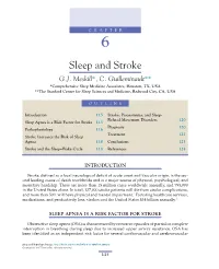 CHAPTER 6 Sleep and Stroke G.J