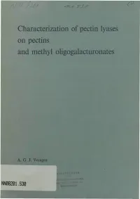 Characterization of Pectin Lyases on Pectins and Methyl Oligogalacturonates