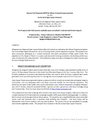 RFP) for Meyer Property Improvements for the Sierra Azul Open Space Preserve