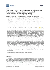 The Modelling of Freezing Process in Saturated Soil Based on the Thermal-Hydro-Mechanical Multi-Physics Field Coupling Theory