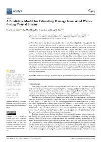 A Predictive Model for Estimating Damage from Wind Waves During Coastal Storms