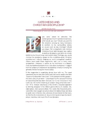 Catechesis and Christian Discipleship