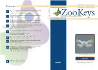 Contents a Peer-Reviewed Open-Access Journal Zookeys 897