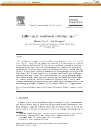 Re Ection in Conditional Rewriting Logic 