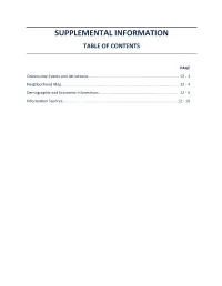 Supplemental Information Table of Contents