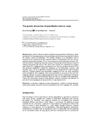 The Genetic Dissection of Quantitative Traits in Crops
