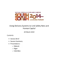 Using Delivery Systems to Link Safety Nets to Human