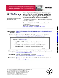 Activity in Primary Mammary Tumors Role for Wnt-Signaling in Mediating