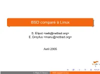 BSD Comparé À Linux