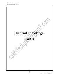 General Knowledge Part 4