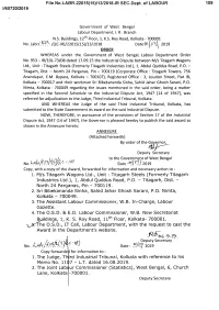 No. 41'O."'/~?-.'1J:(?;.(Ft =! ~ Date :~I T.:'/ 2019 Copy, with a Copy of the Award, Forwarded for Information and Necessary Action to : 1