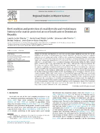 Regional Studies in Marine Science Reef Condition and Protection Of