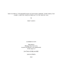 The Electrical Transformation of the Public Sphere: Home Video, the Family, and the Limits of Privacy in the Digital Age