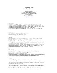 Curriculum Vitae Ram Neta