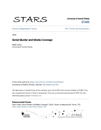 Serial Murder and Media Coverage