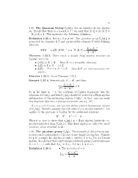 1.25. the Quantum Group Uq (Sl2). Let Us Consider the Lie Algebra Sl2
