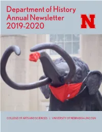 Department of History Annual Newsletter 2019-2020