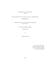 Representing Geometry: Perception, Concepts, and Knowledge