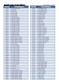Specific Areas of Non-Delivery (As of April 1, 2019) Postal Code Location/Building/Area Postal Code Location/Building/Area