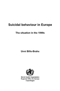 Suicidal Behaviour in Europe