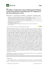 The Effect of Alternative Forest Management Models on the Forest Harvest and Emissions As Compared to the Forest Reference Level