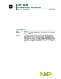 UM10204 I2C-Bus Specification and User Manual Rev