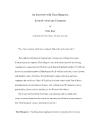 An Interview with Thea Musgrave