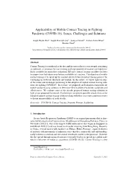 Applicability of Mobile Contact Tracing in Fighting Pandemic (COVID-19): Issues, Challenges and Solutions
