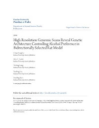 High Resolution Genomic Scans Reveal Genetic Architecture Controlling Alcohol Preference in Bidirectionally Selected Rat Model