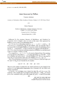 Ideals Generated by Pfaffians P(P, 72) =
