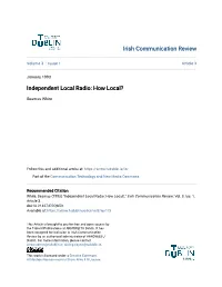 Independent Local Radio: How Local?