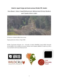 Interim Report Large Carnivore Census Dinder NP, Sudan Hans Bauer, Ameer Awad Mohammed, Mohammed Ahmed Ibrahim and Claudio Sille