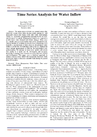 Time Series Analysis for Water Inflow