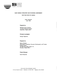 Wave Energy Resources and Economic Assessment For