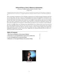 Women in Astronomy: a Resource Guide by Andrew Fraknoi (Foothill College) [Aug