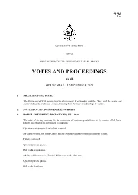 775 Votes and Proceedings