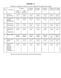 ANNEXURE – II Schedule for Holding General Election to The
