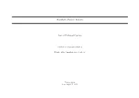 Manifesto Project Dataset List of Political Parties