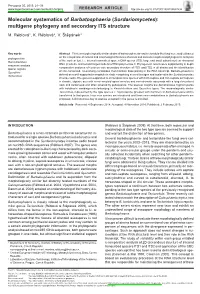 Multigene Phylogeny and Secondary ITS Structure