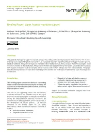Open Access Mandate Support Working Together to Promote Open Access Policy Alignment in Europe