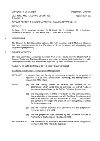 UNIVERSITY of ULSTER Paper No LTC/15/3A)