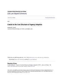 Cracks in the Cost Structure of Agency Adoption