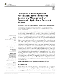 Disruption of Host-Symbiont Associations for the Symbiotic Control and Management of Pentatomid Agricultural Pests—A Review