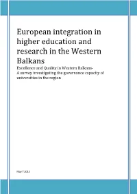 European Integration in Higher Education and Research in The