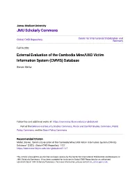 External Evaluation of the Cambodia Mine/UXO Victim Information System (CMVIS) Database