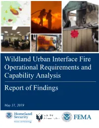 Wildland Urban Interface (WUI) Fire Operational Requirements And