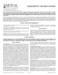 Agreements and Disclosures