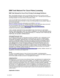 IBM Tivoli Netcool for Cisco Prime Licensing