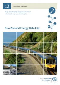 New Zealand Energy Data File 2012