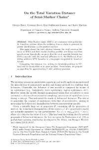 On the Total Variation Distance of Semi-Markov Chains